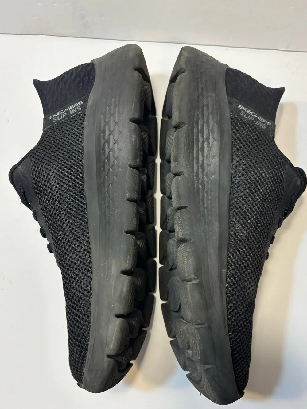 Skechers Men's All-Black Slip-On Mesh Sneakers